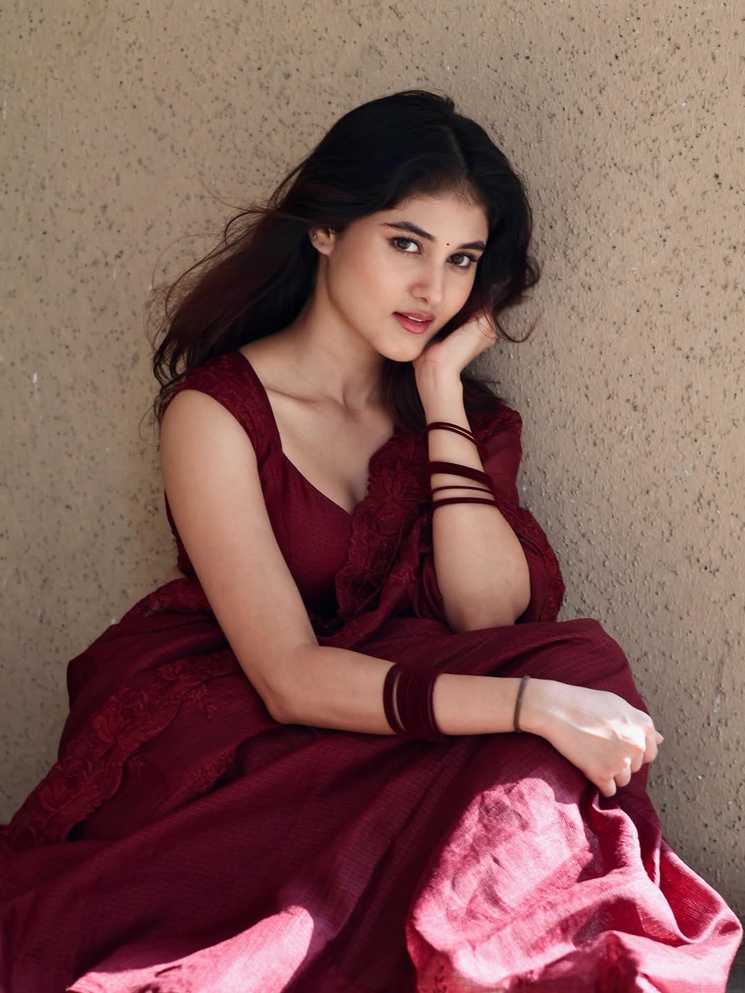 Premium Kota Silk Saree (Dark Maroon)