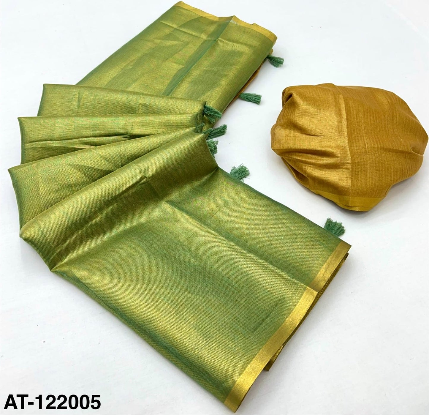 PURE HANDLOOM TISSUE DUAL TONED SAREE