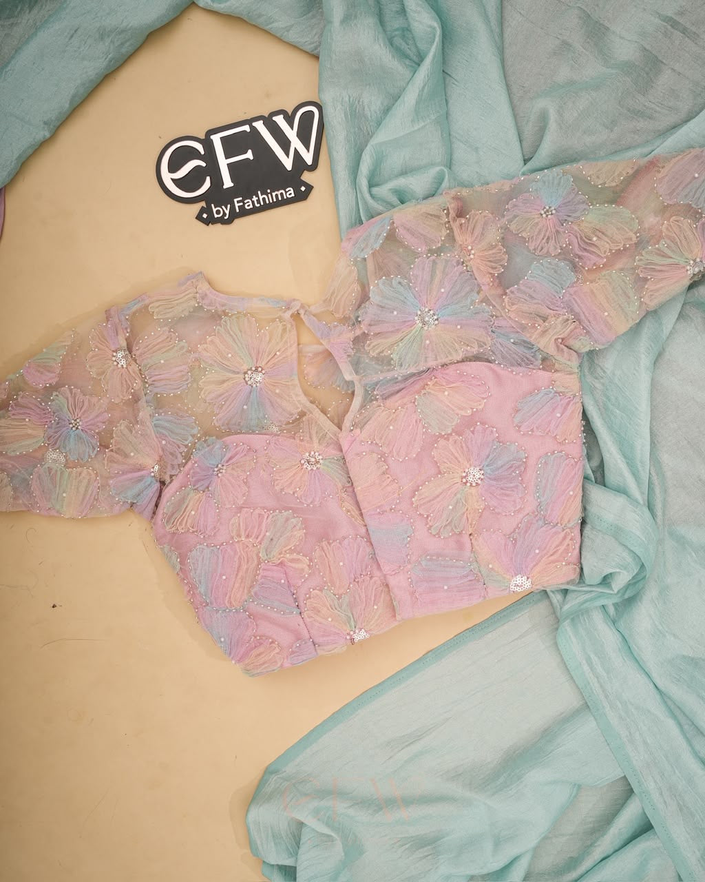 CELESTIA LUXE-PASTEL | unstitched blouse