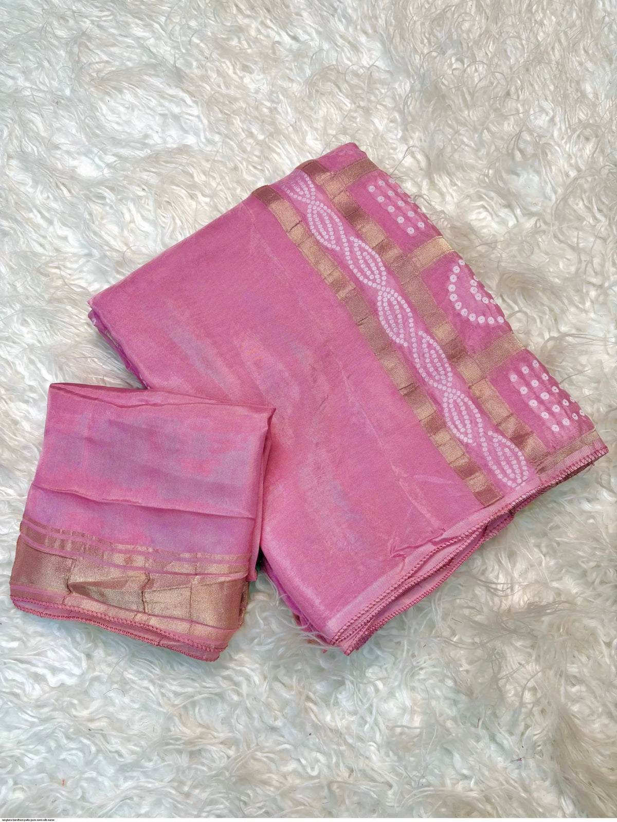 Soft Pink Color Pure Viscose Semi Silk Saree
