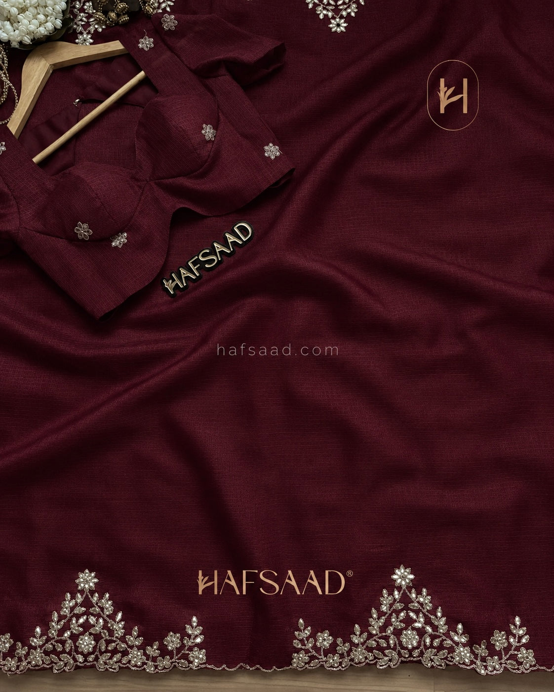 CREAMSON WINE Color Kota Saree