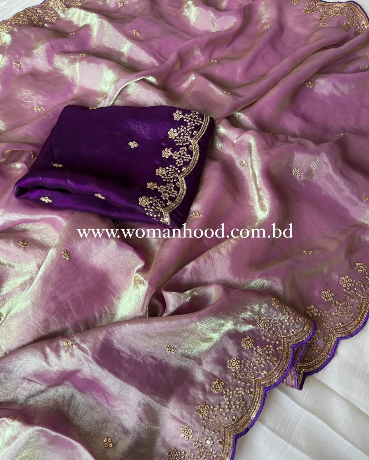 Fendy Satin dual-shaded Saree