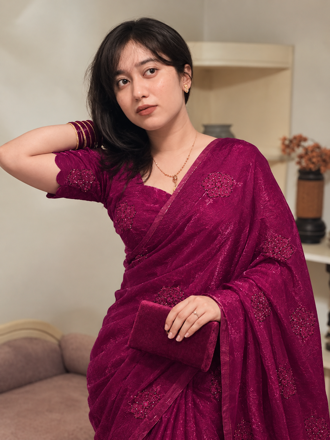 Pure space fendy silk