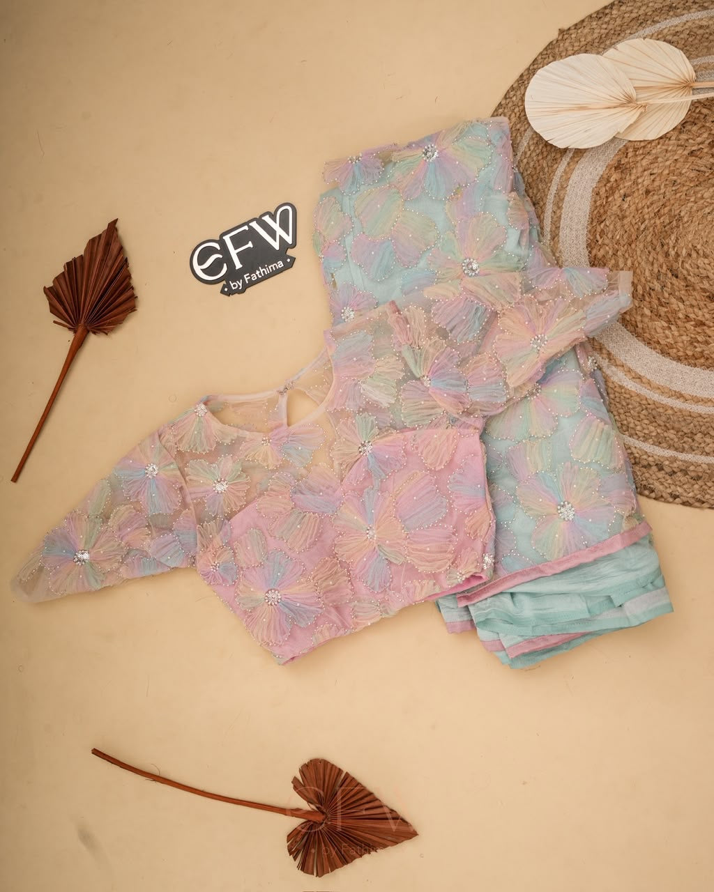 CELESTIA LUXE-PASTEL | unstitched blouse