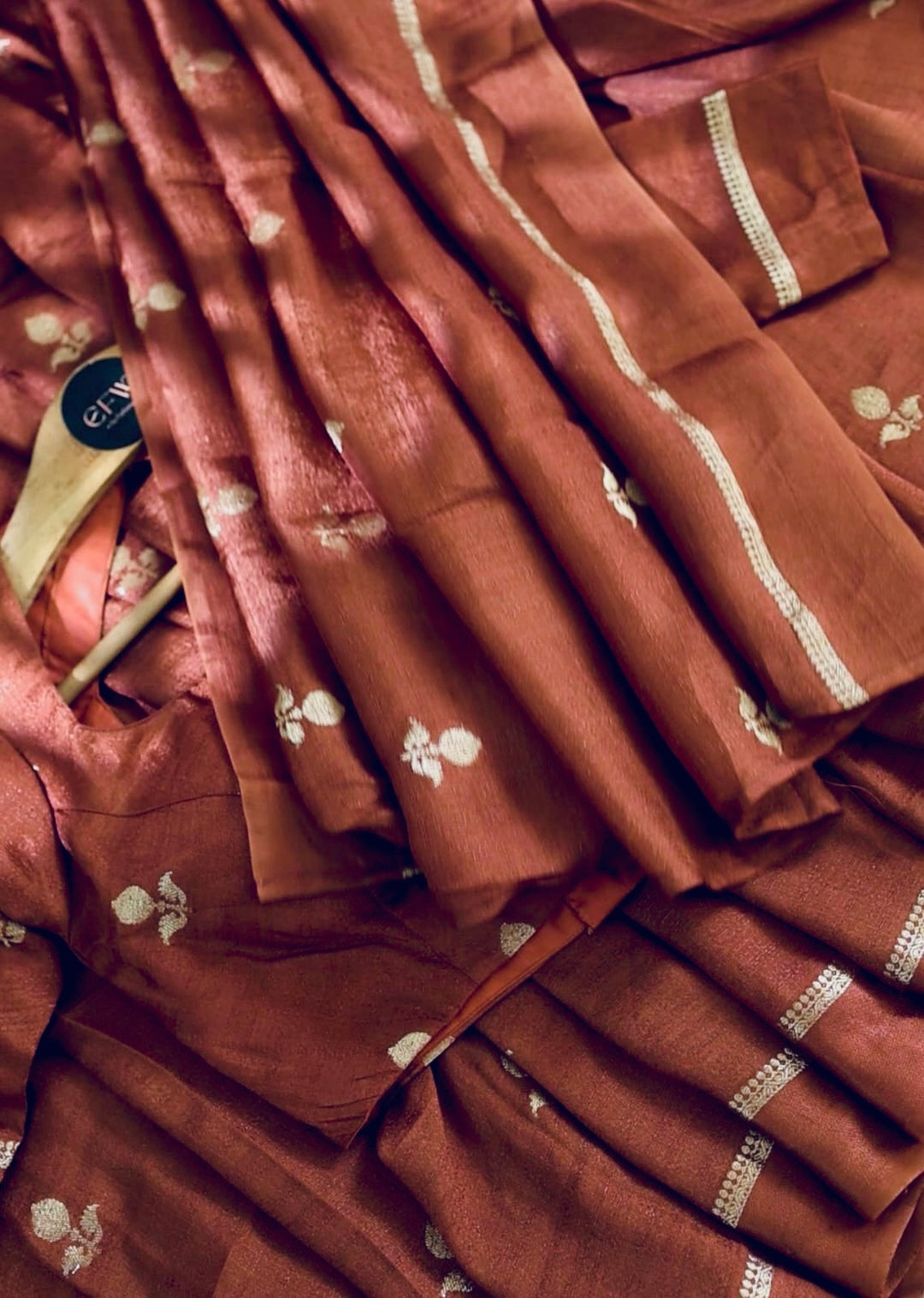 MOCHA Color Viscose Khadi Silk Saree