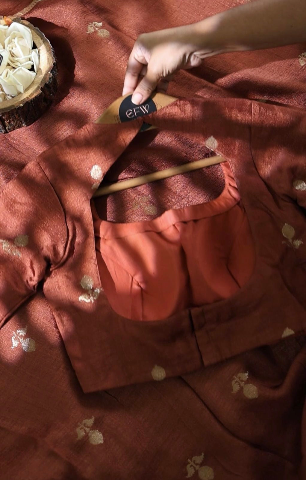 MOCHA Color Viscose Khadi Silk Saree