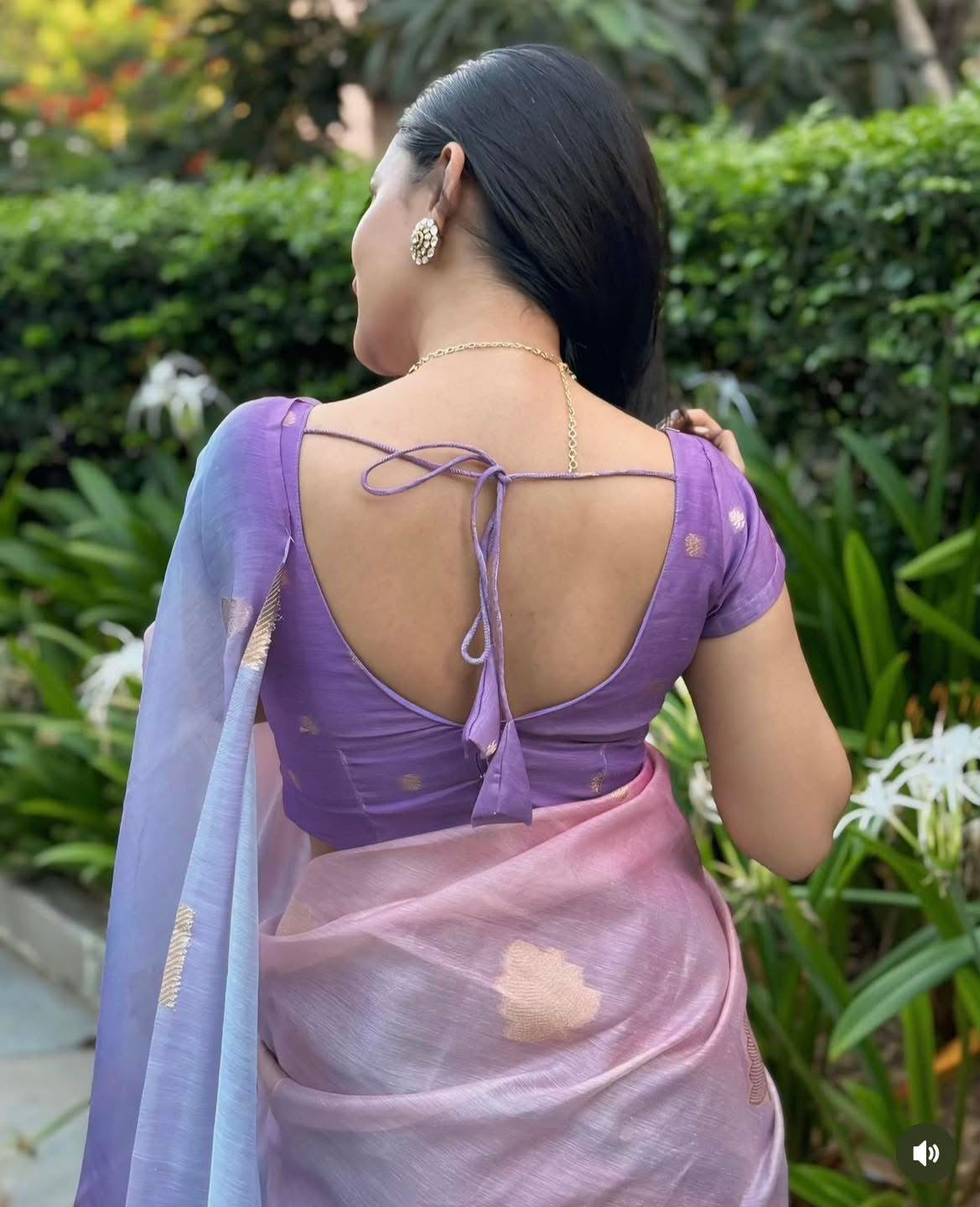 💜 Lilac Hues 💜 Khaadi Silk Saree