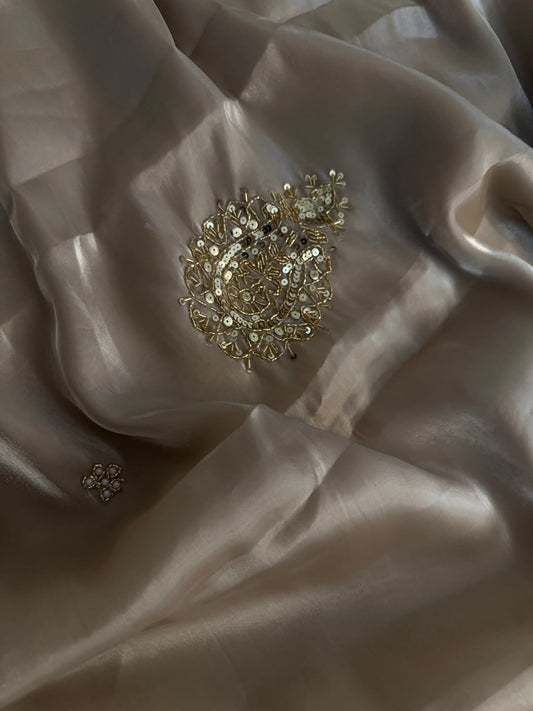 Premium Satin Organza Saree