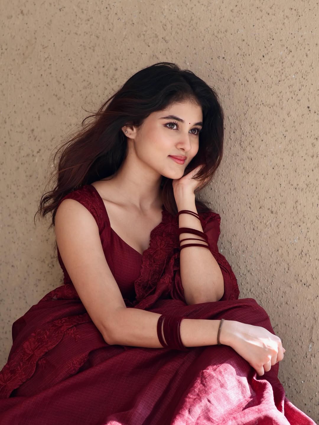 Premium Kota Silk Saree (Dark Maroon)