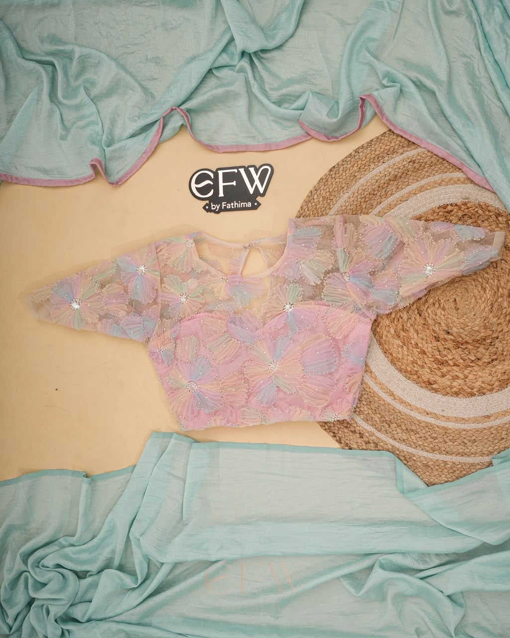 CELESTIA LUXE-PASTEL | unstitched blouse