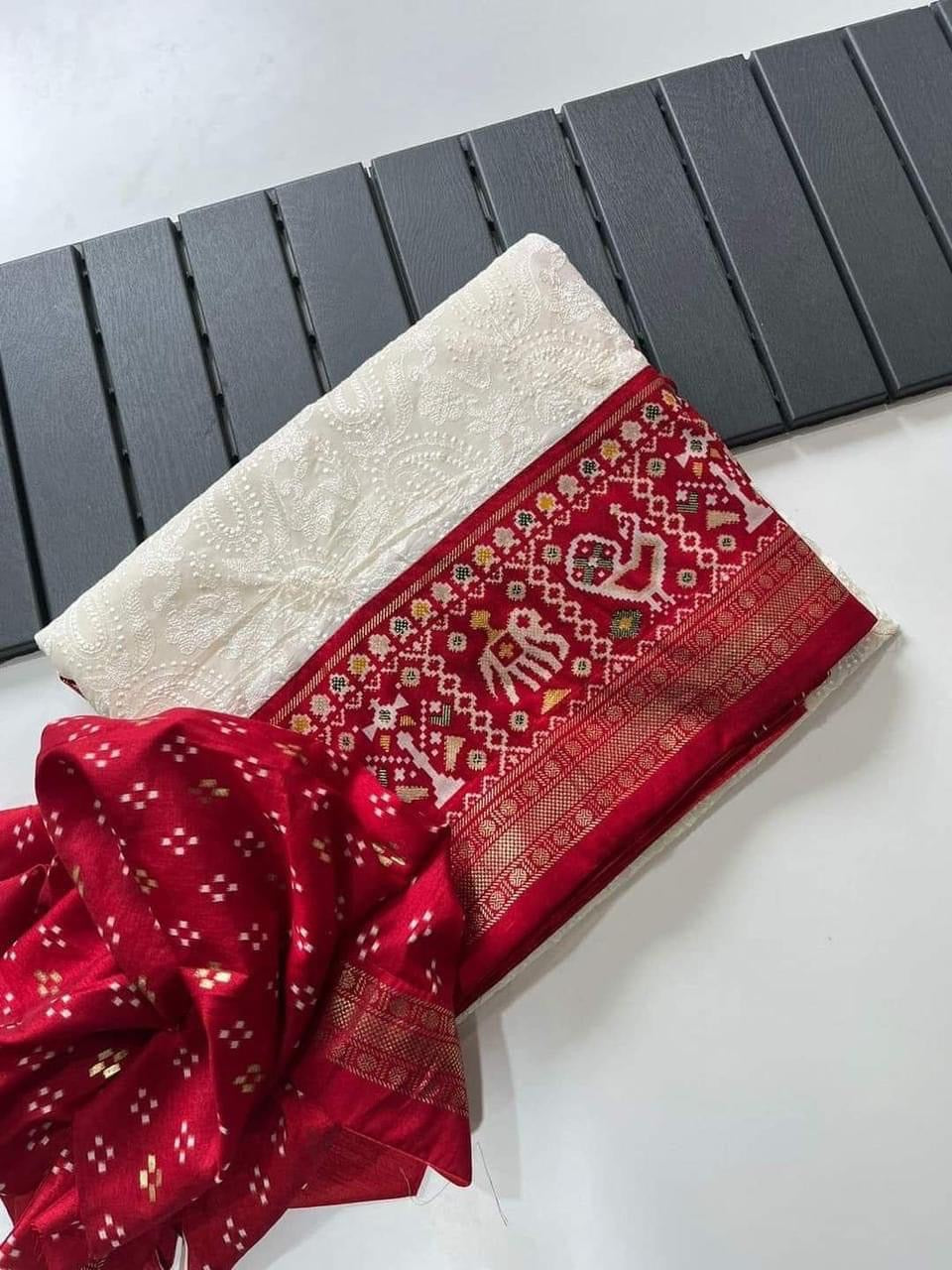 Georgette Chikankari Saree