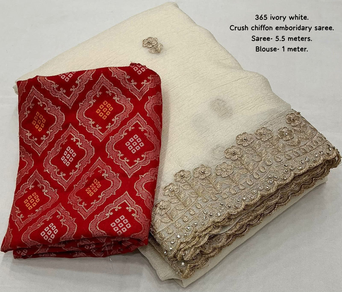 IVORY Color Crush Georgette Saree