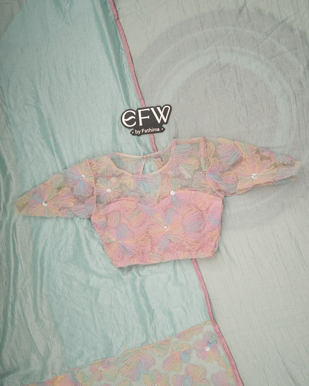 CELESTIA LUXE-PASTEL | unstitched blouse