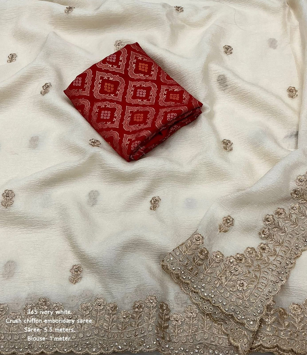 IVORY Color Crush Georgette Saree