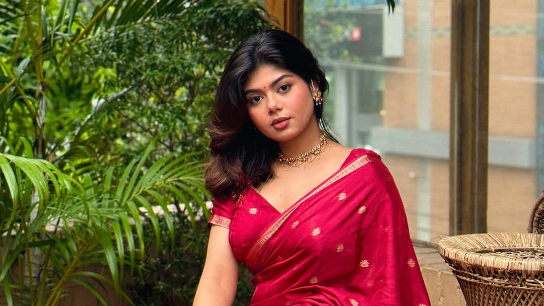 Pure chinon silk saree