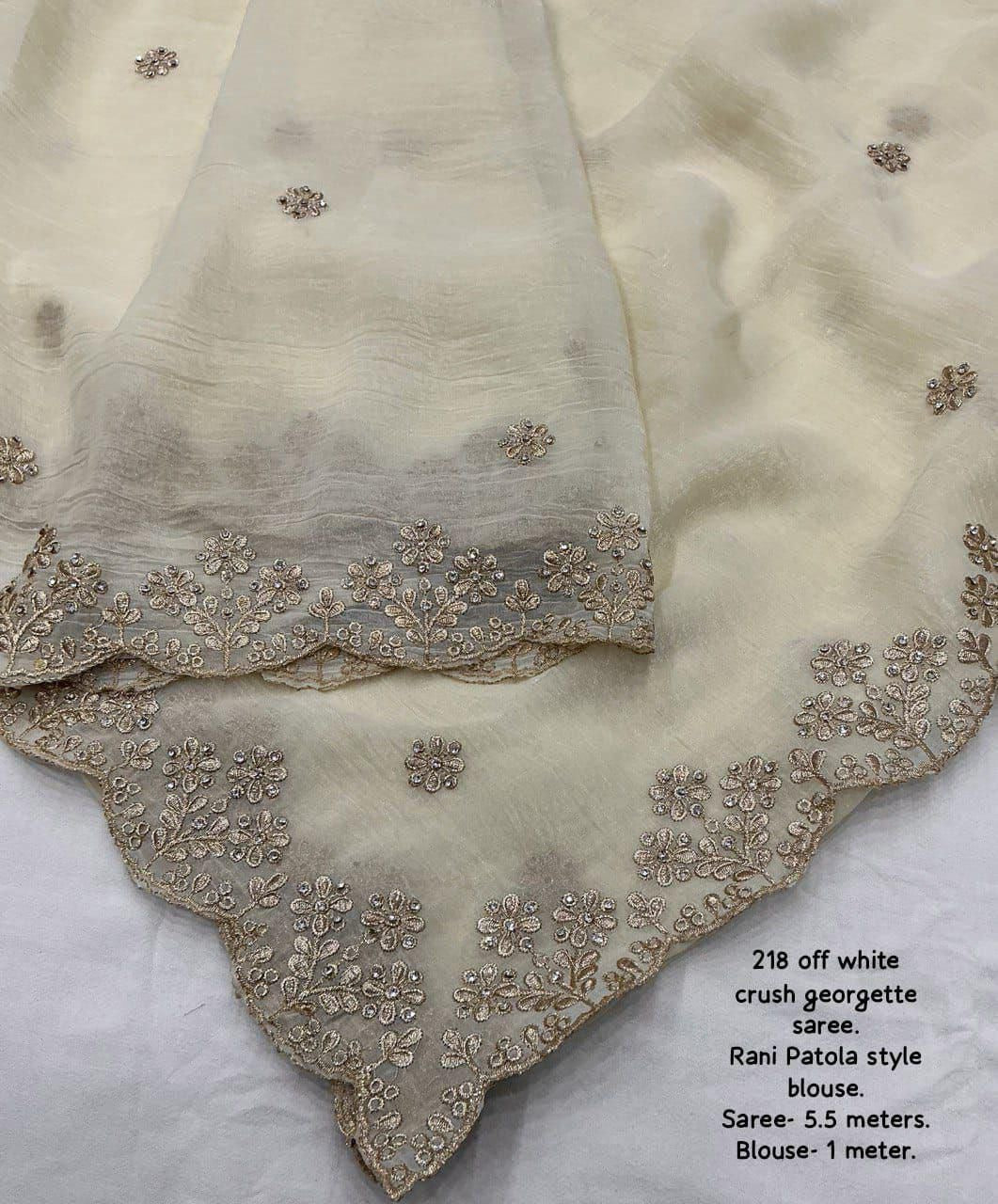Soft crunchy crush georgette saree