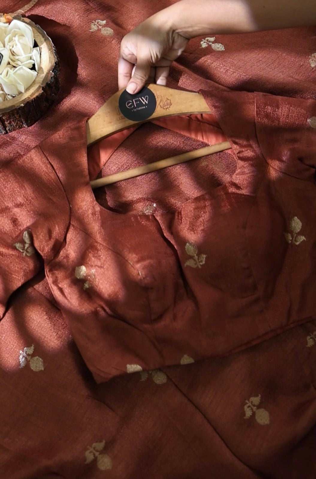 MOCHA Color Viscose Khadi Silk Saree