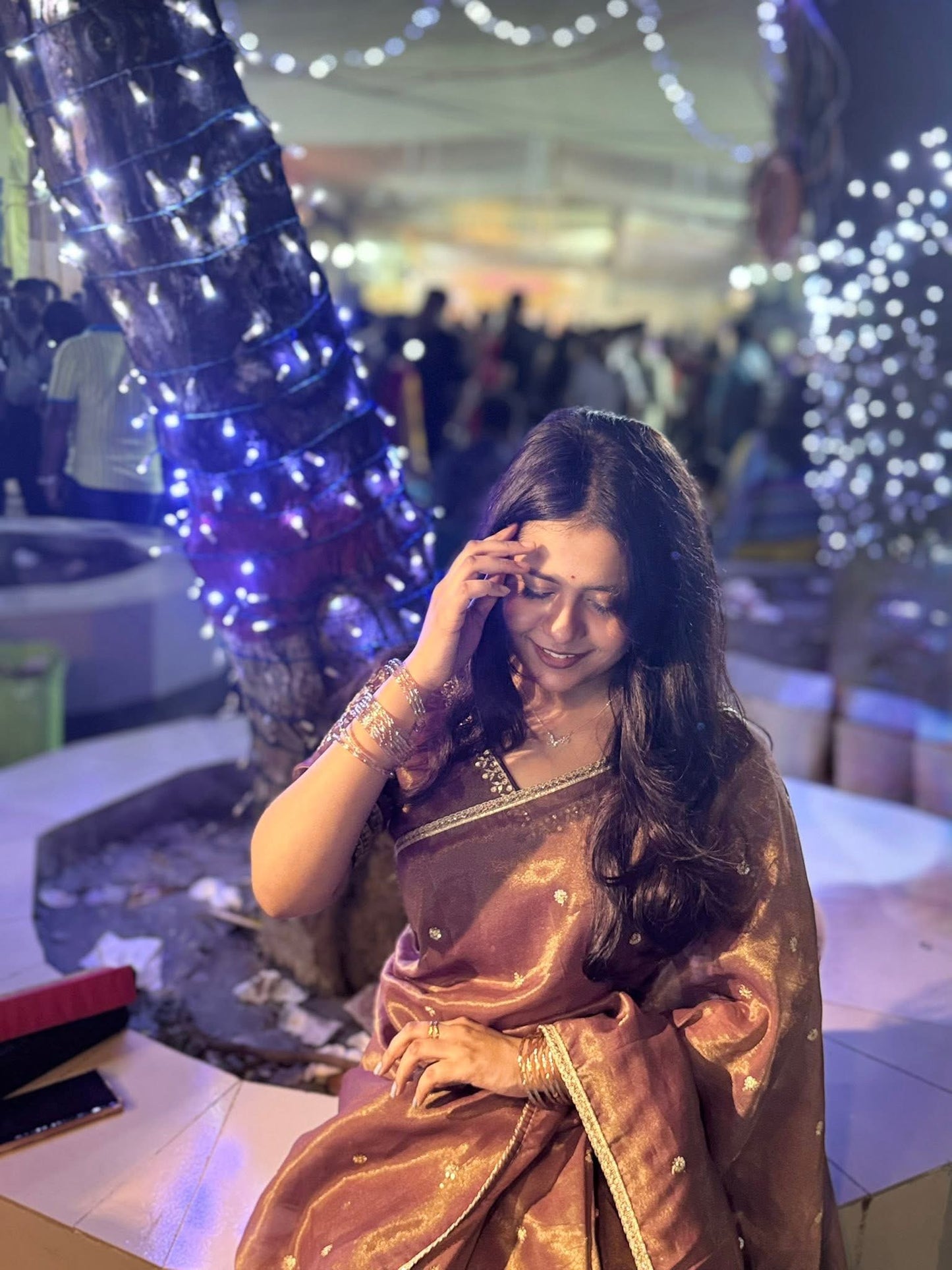 Soft Cosmos Tissue Silk Golden Zari Sabyasachi Inspired Sarees with Designer Stitched Blouse