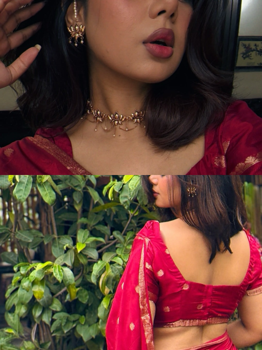 Pure chinon silk saree