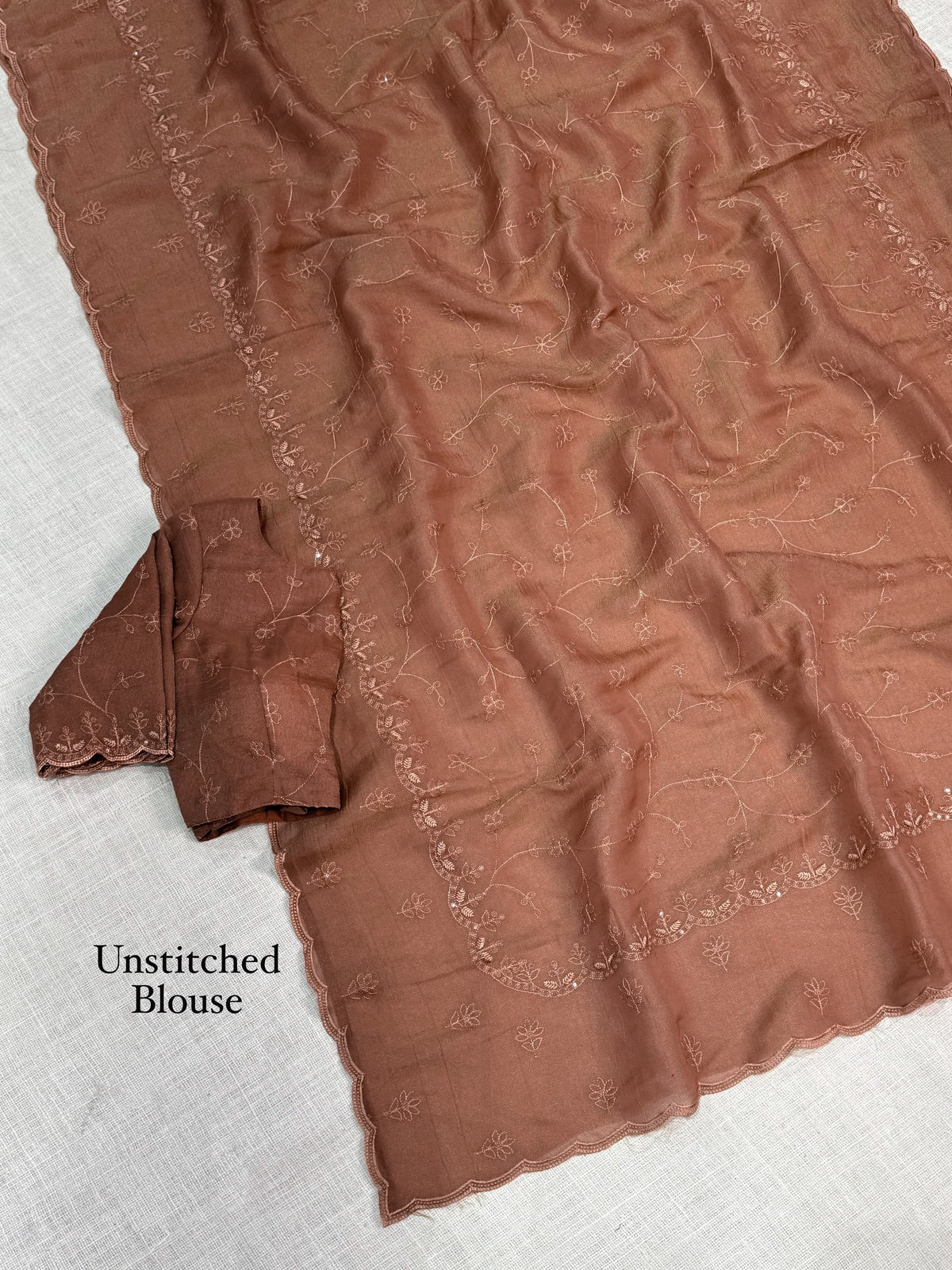 DUSTY TERRACOTTA Color Status Silk Saree