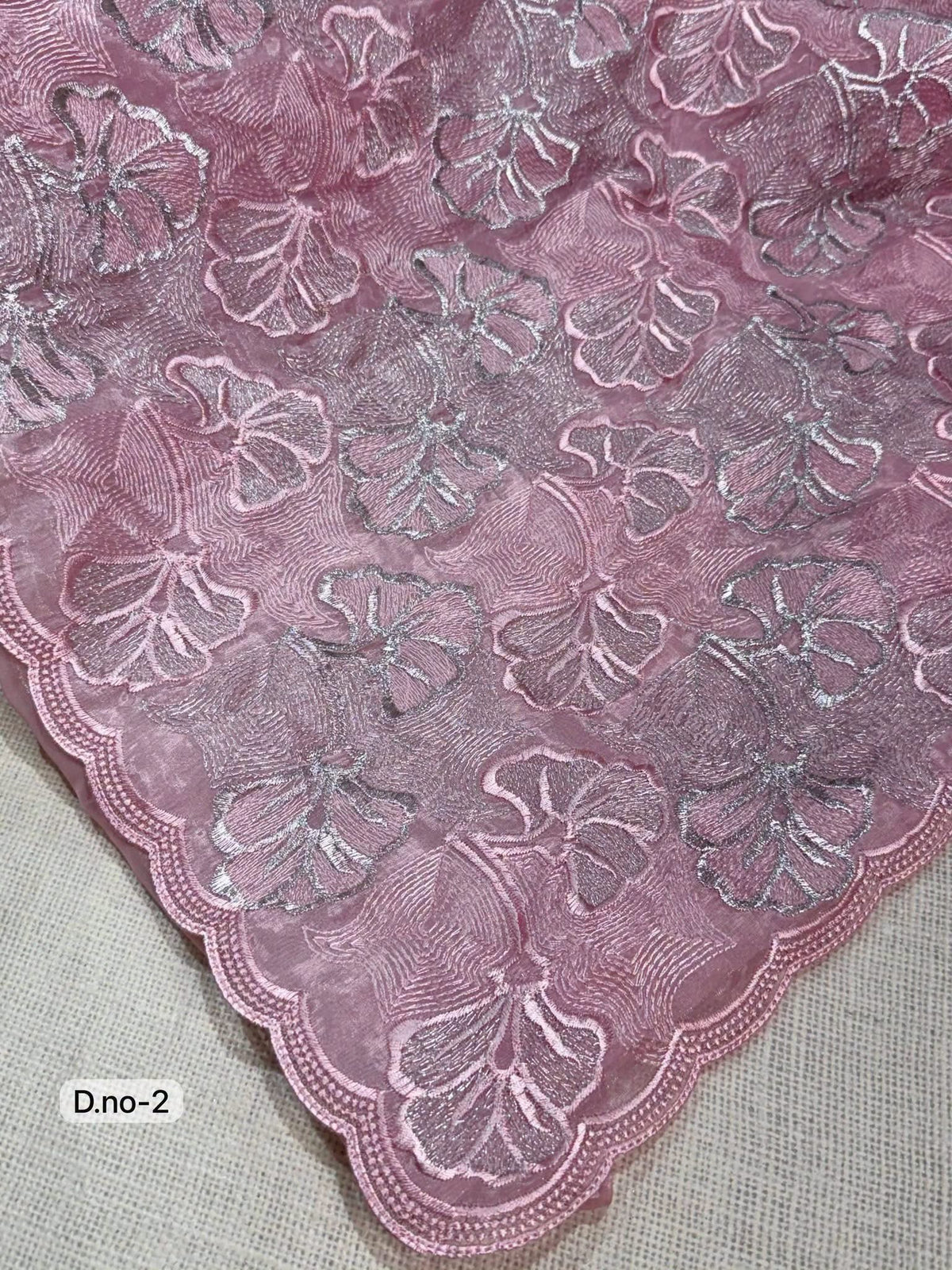 PASTEL PINK Color Organza Silk Saree