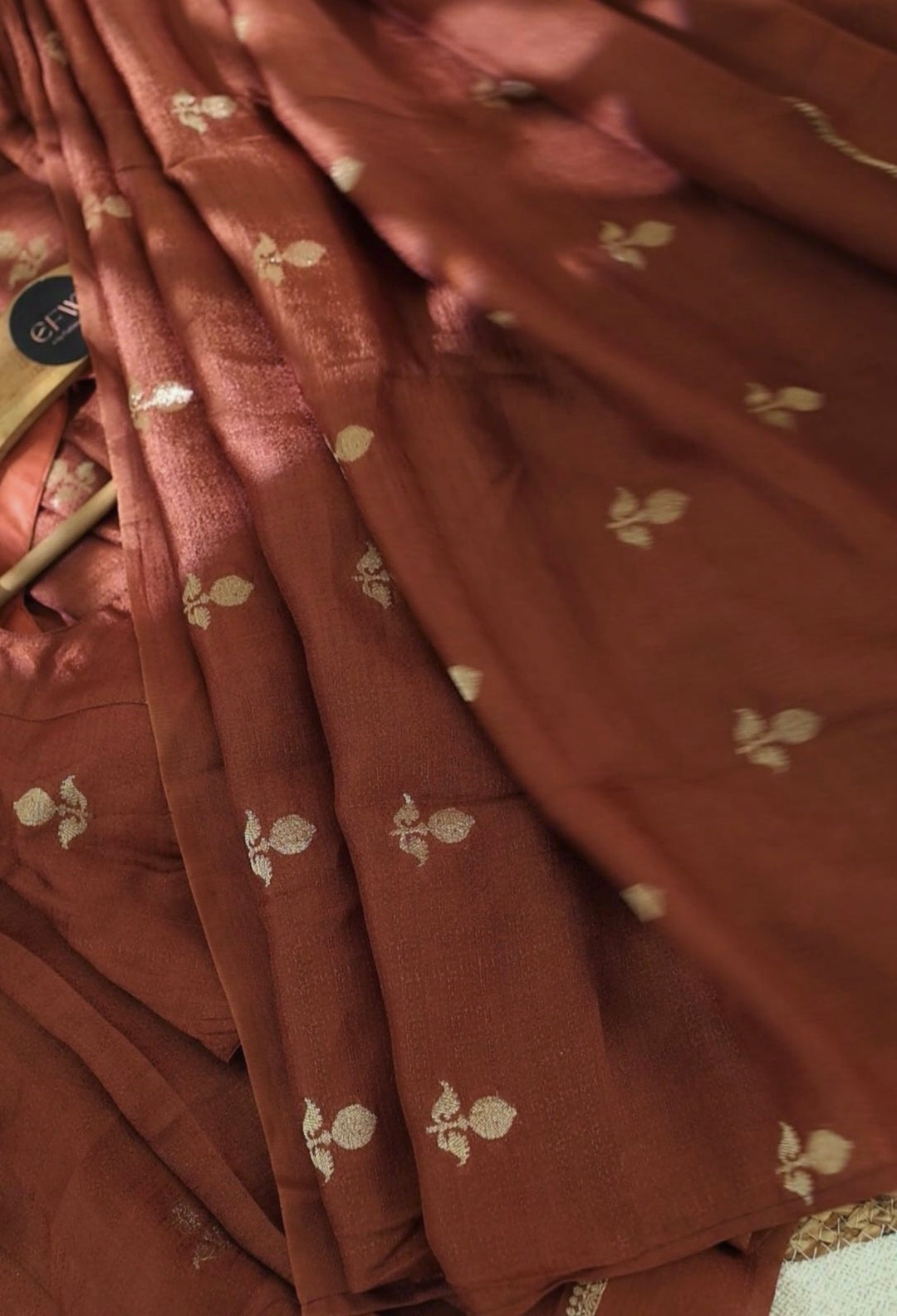 MOCHA Color Viscose Khadi Silk Saree