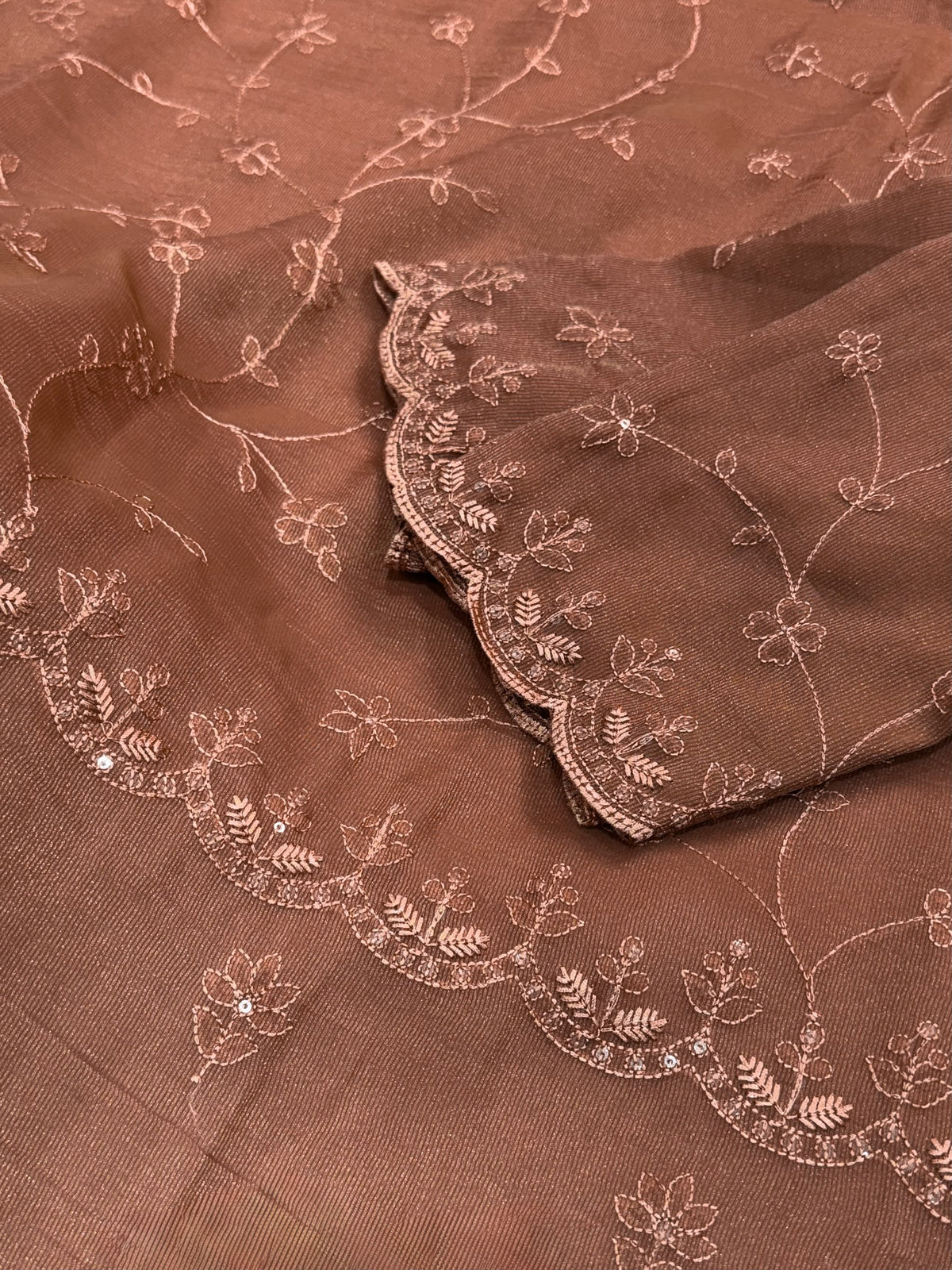 DUSTY TERRACOTTA Color Status Silk Saree