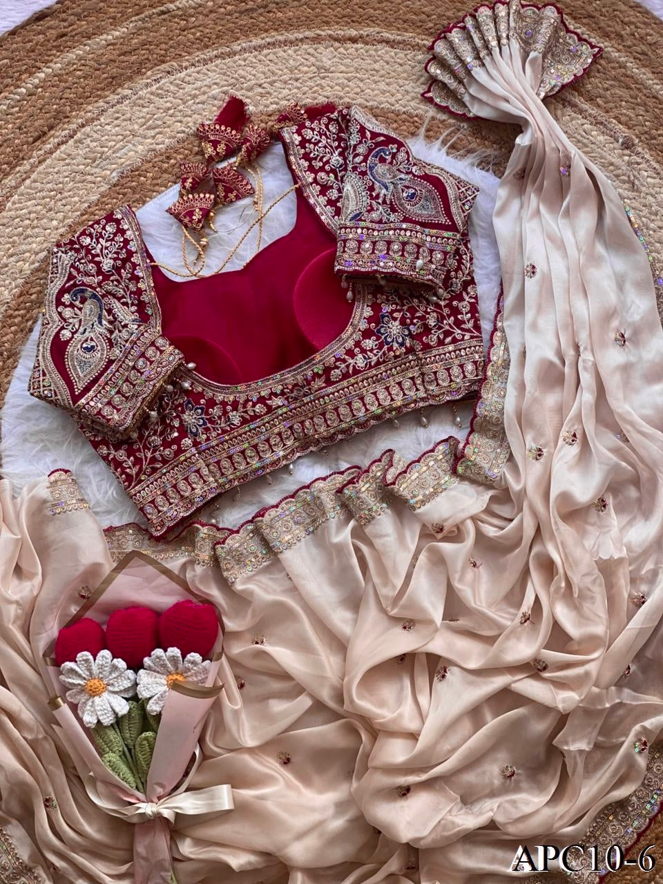 CHAMPAGNE Pink Color Soft Rangoli Silk