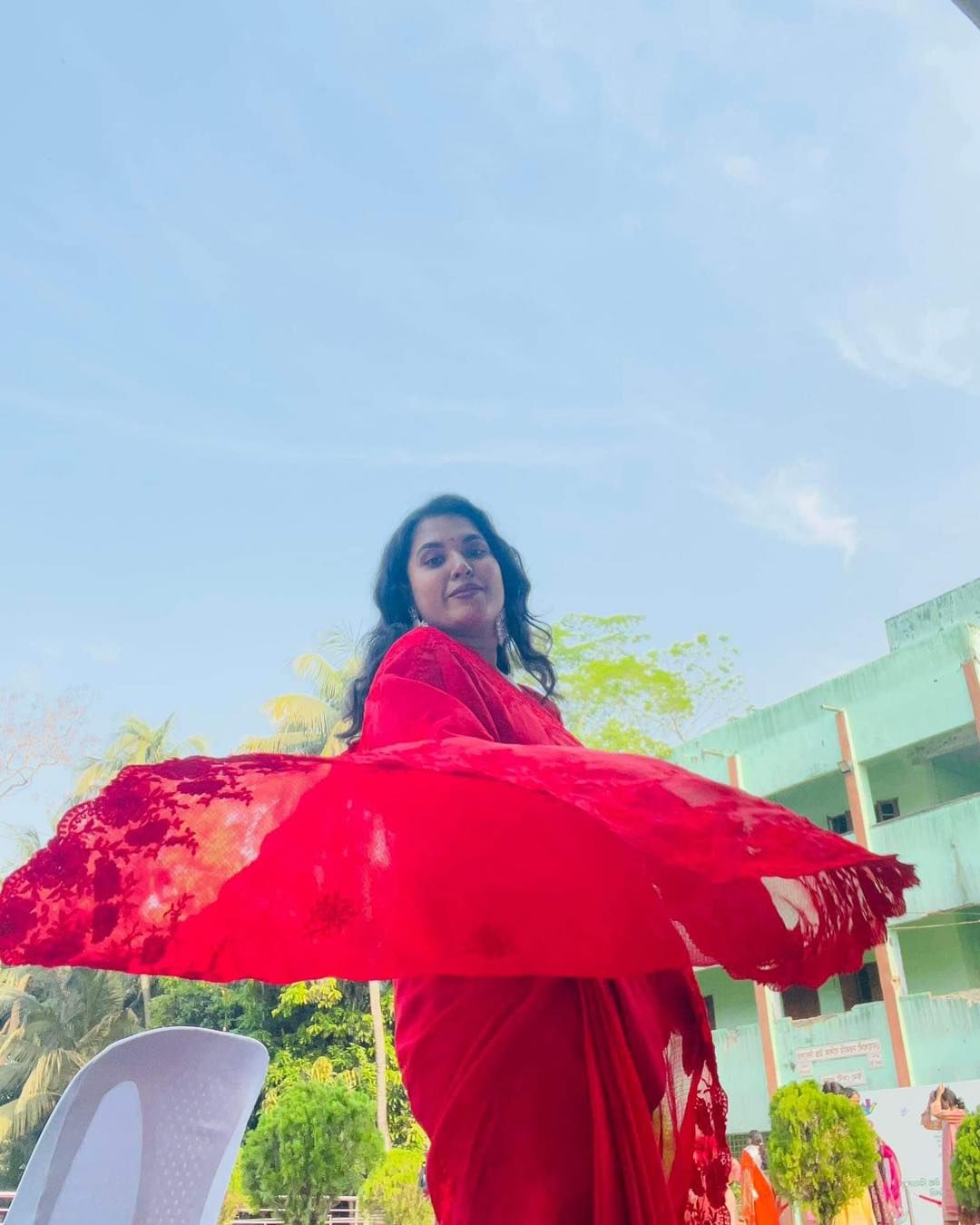 Kota cotton embriodery saree