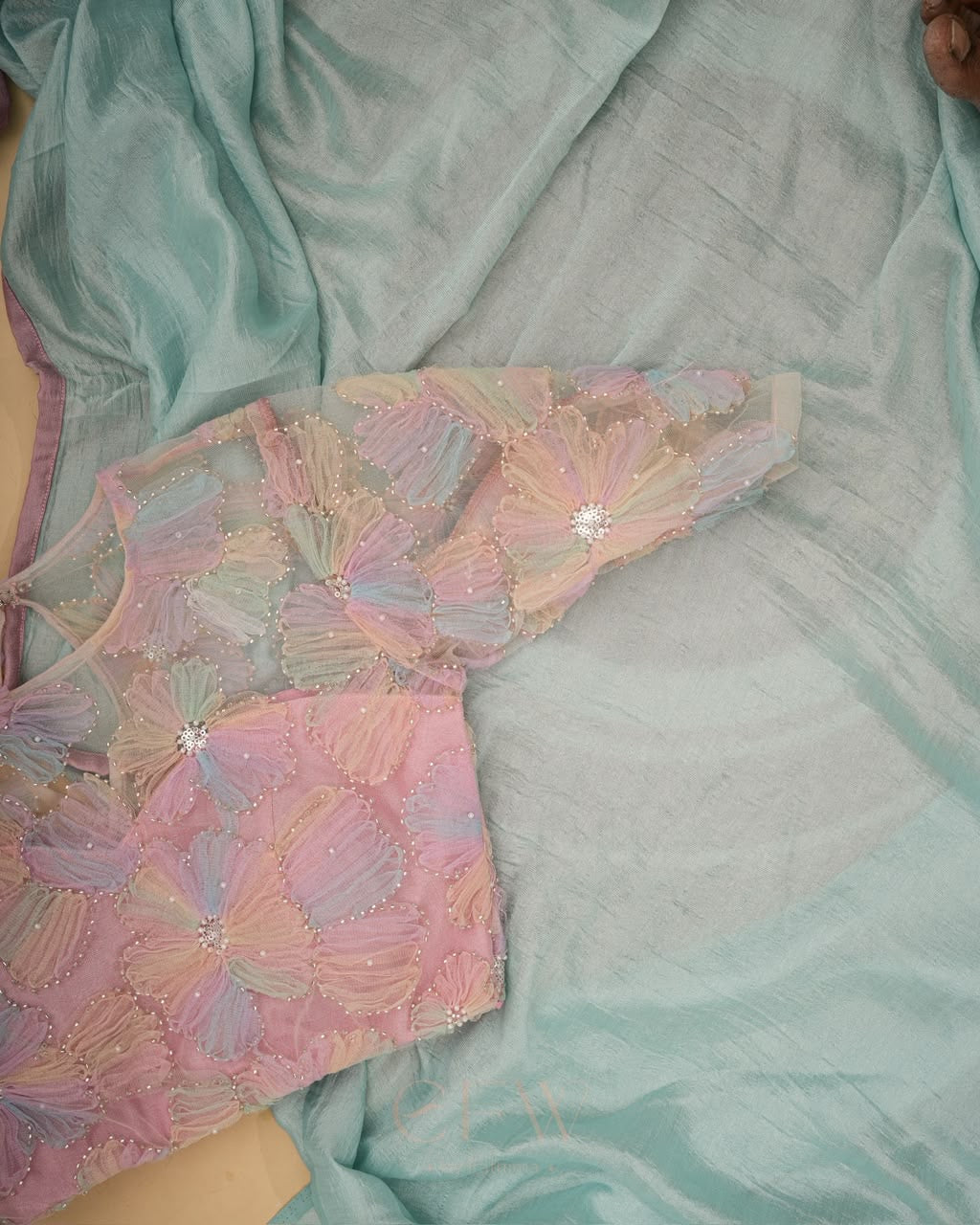CELESTIA LUXE-PASTEL | unstitched blouse