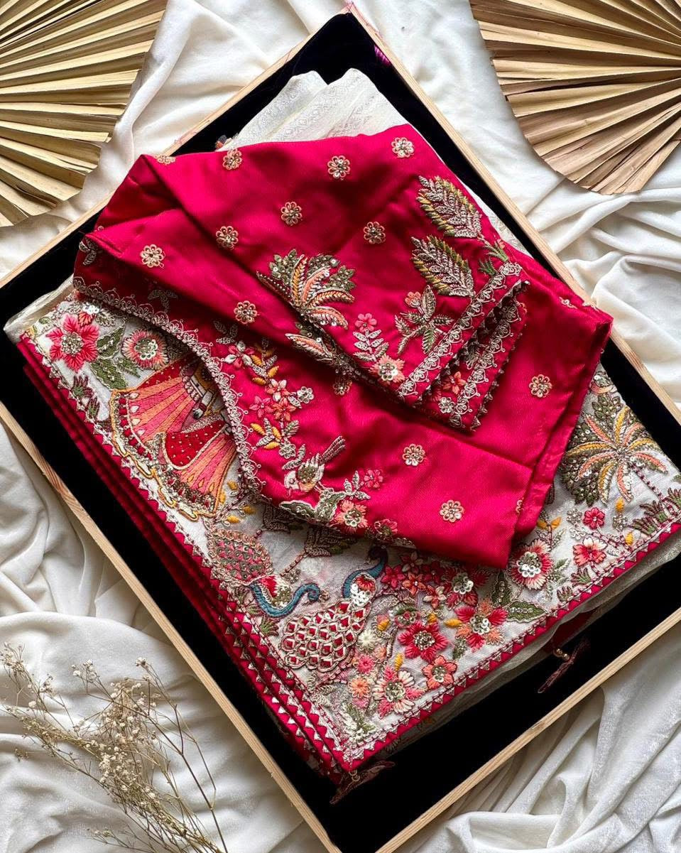 Exclusive & PREMIUM Silk Saree WARM IVORY COLOR