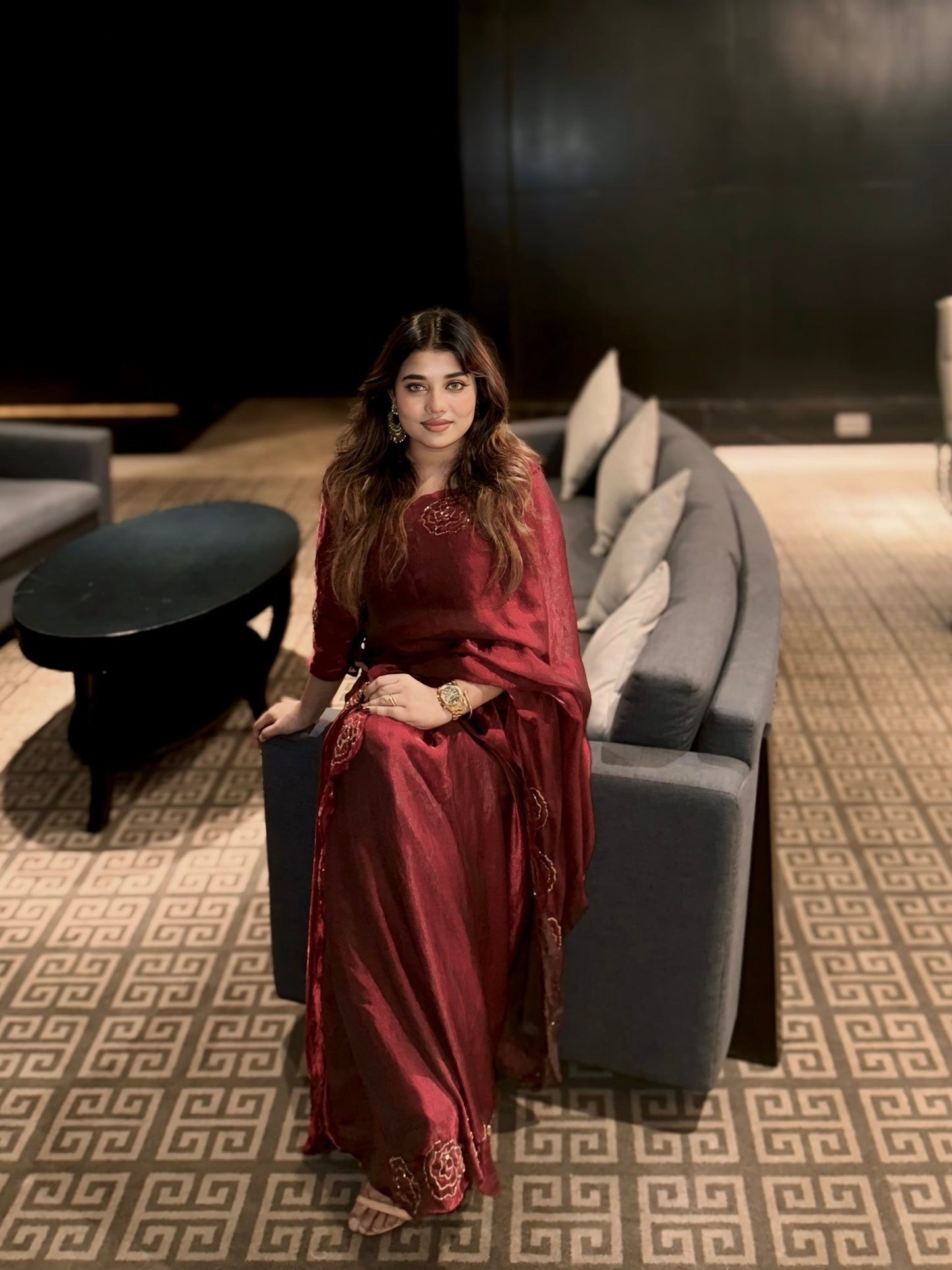 Pure Space Silk with Beautiful Katdana handwork