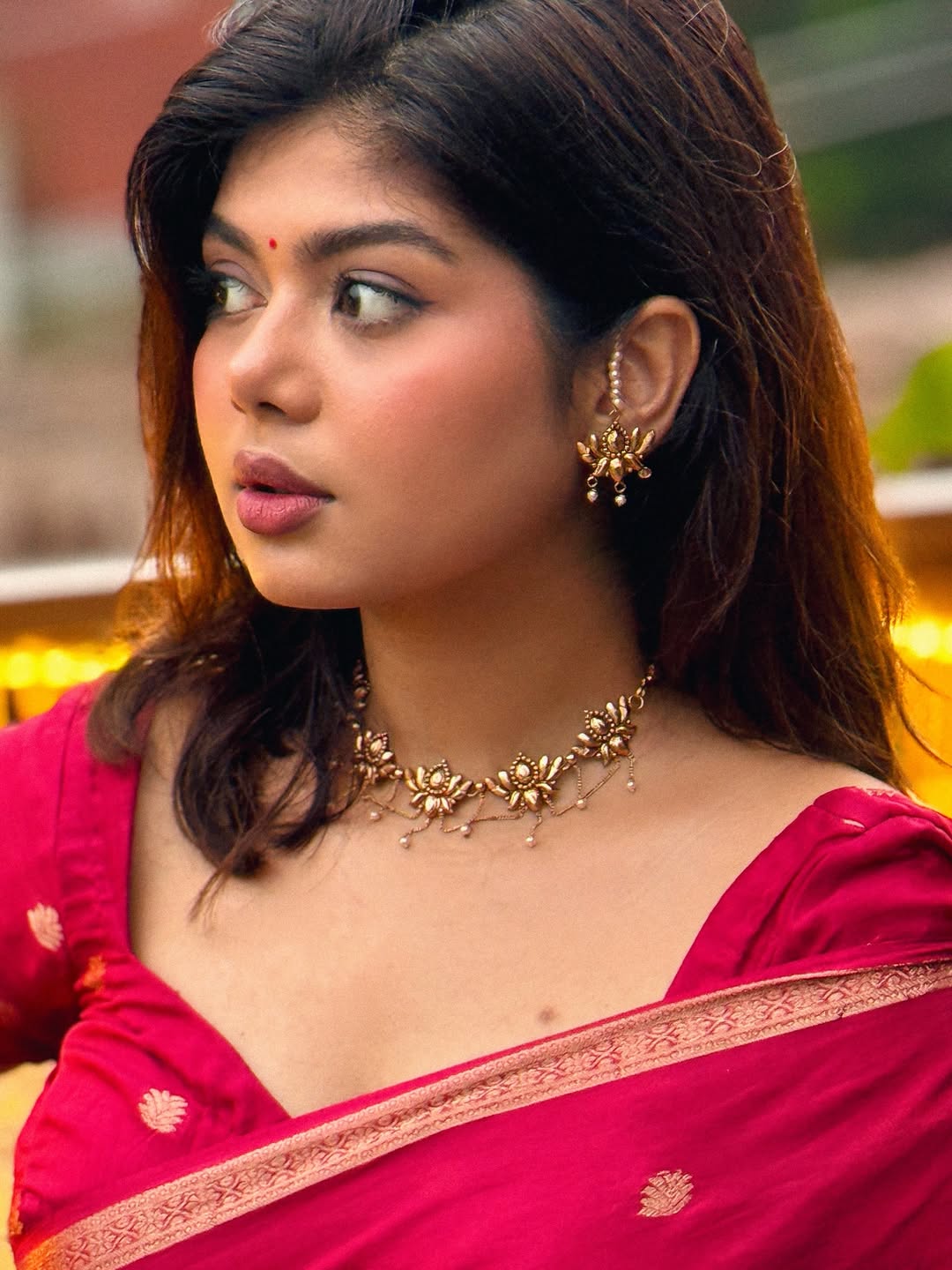 Pure chinon silk saree