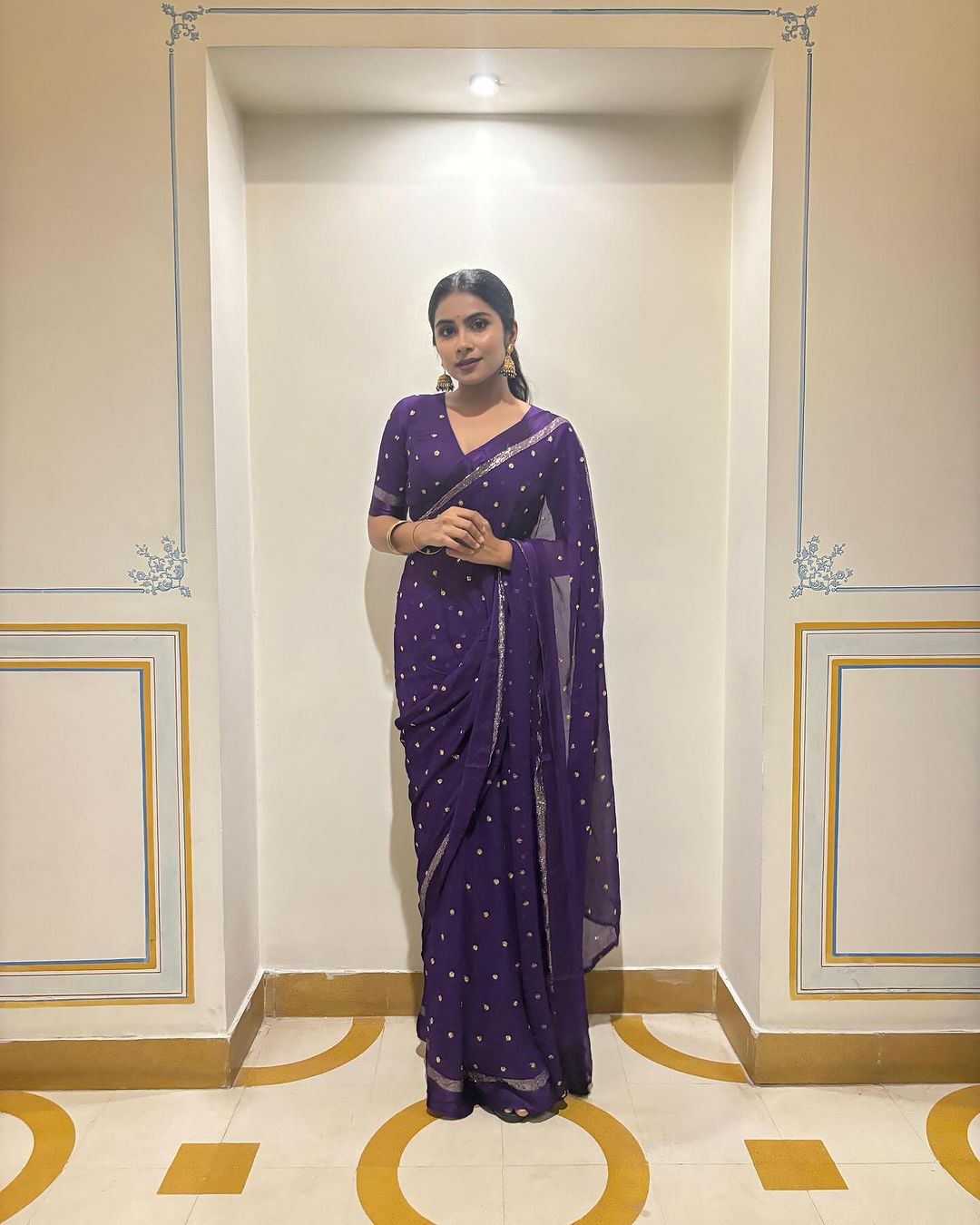 Viscose georgette saree