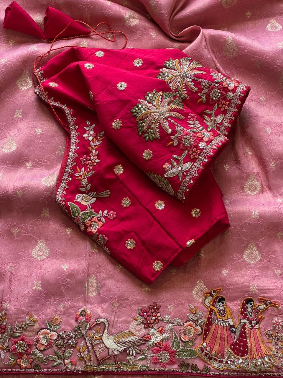EXCUSLIVE & PREMIUM Silk Saree pink COLOR