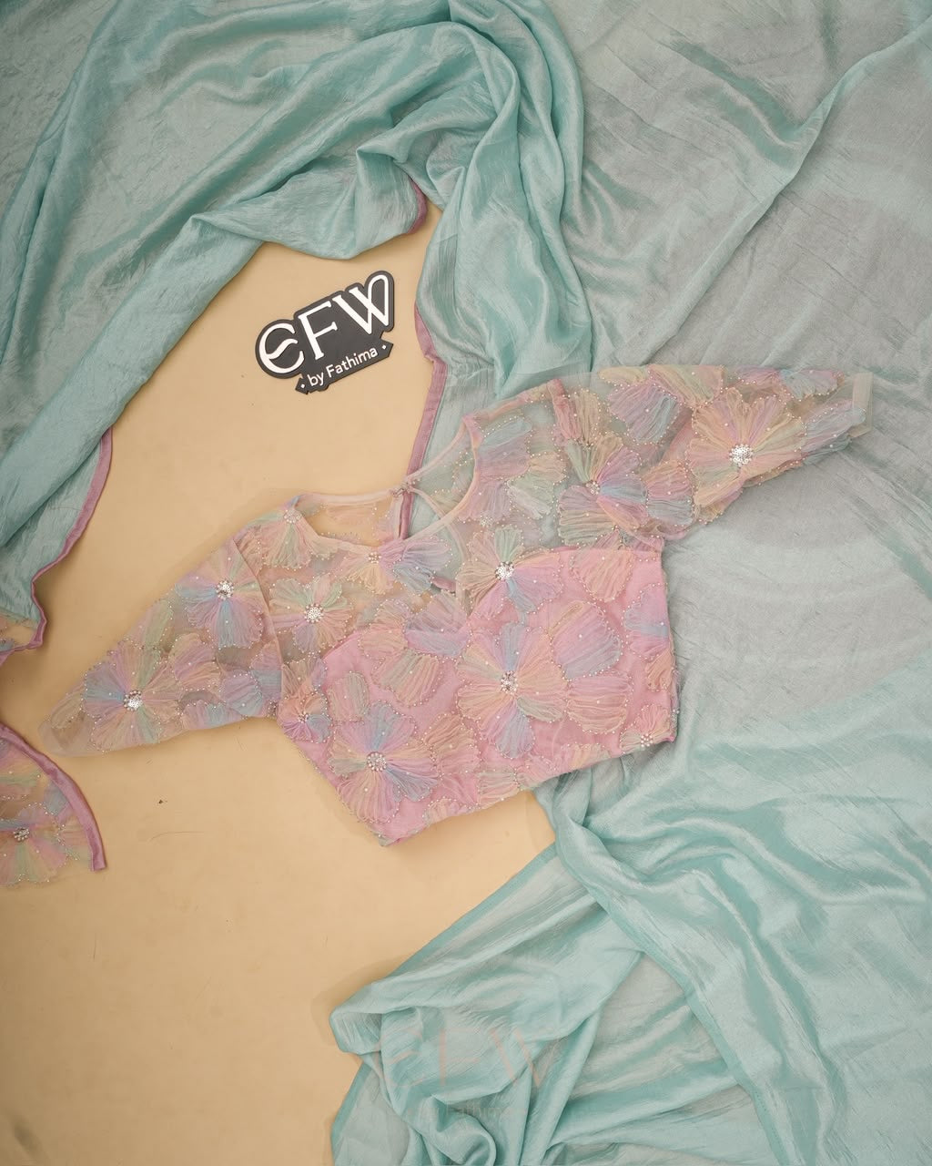 CELESTIA LUXE-PASTEL | unstitched blouse