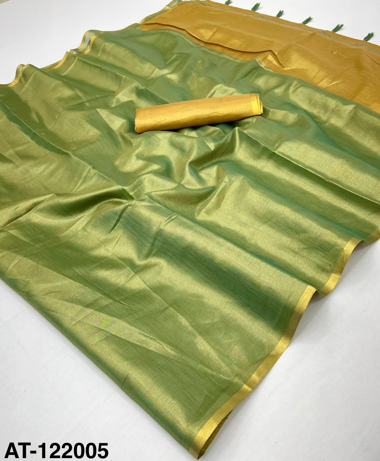 PURE HANDLOOM TISSUE DUAL TONED SAREE