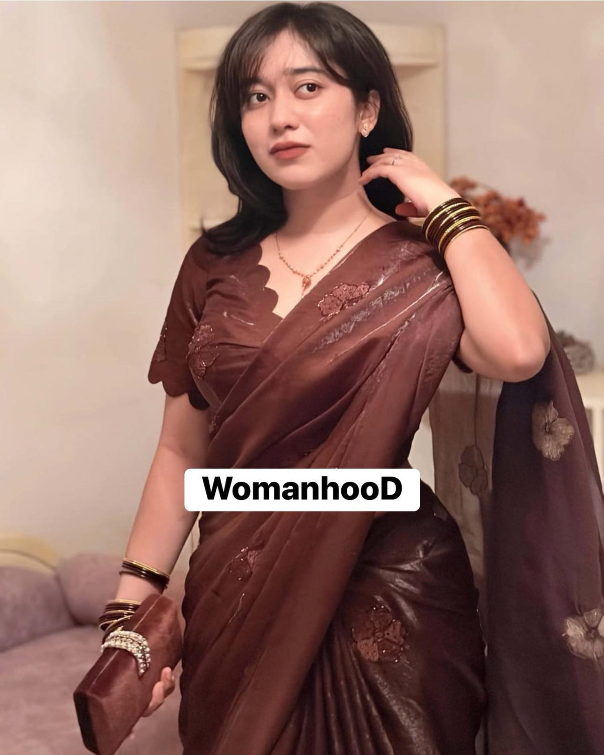Pure space fendy silk saree
