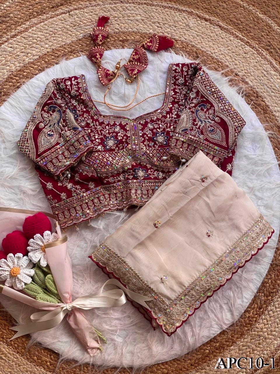 CHAMPAGNE Pink Color Soft Rangoli Silk