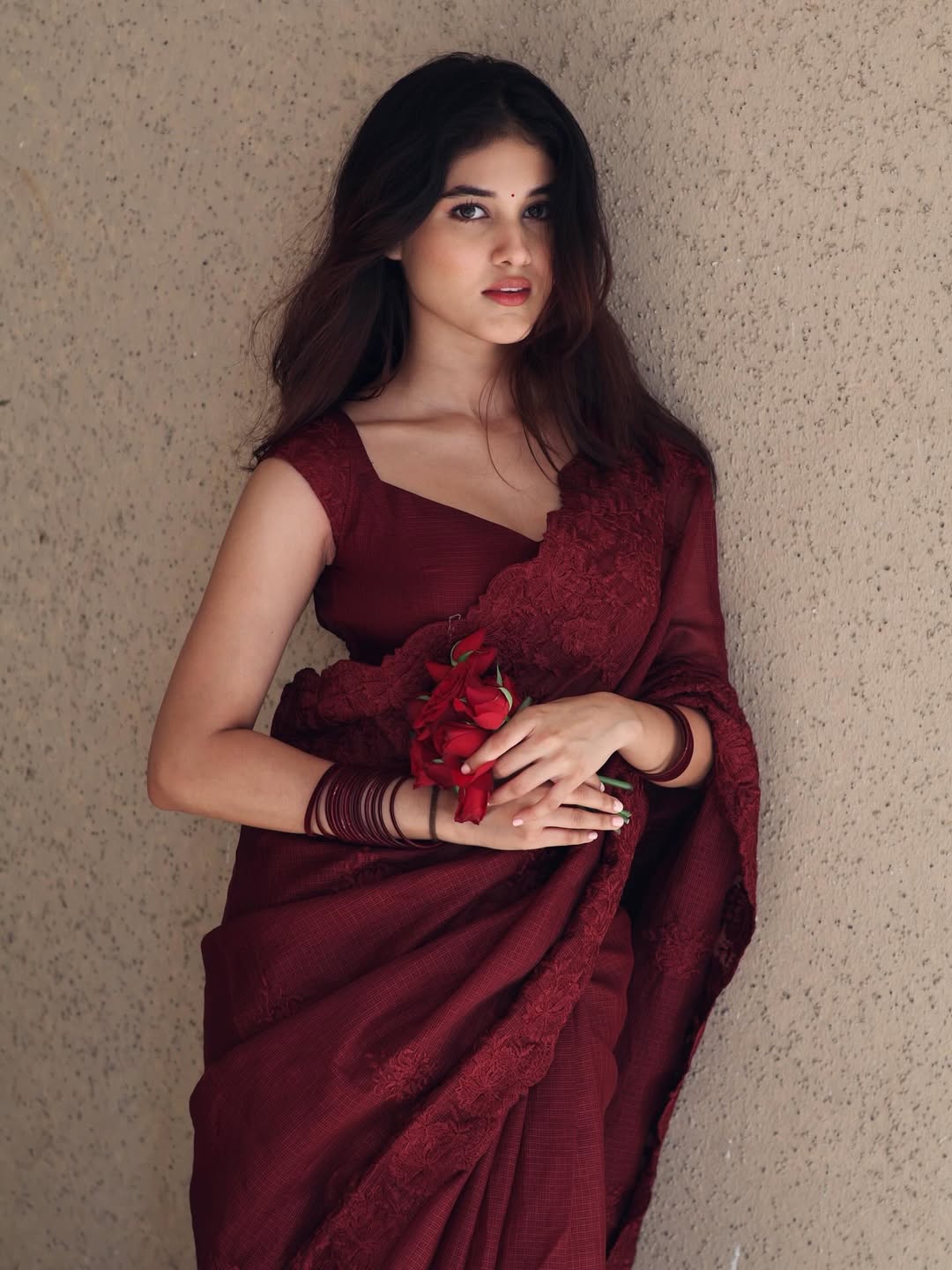 Premium Kota Silk Saree (Dark Maroon)
