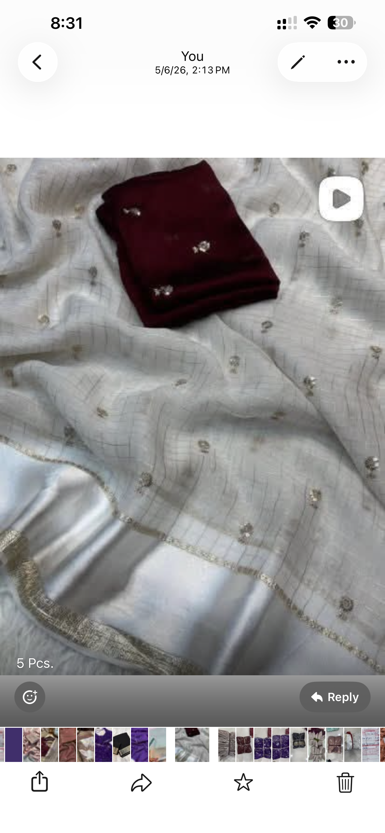 OFF WHITE Color Viscose Georgette Saree