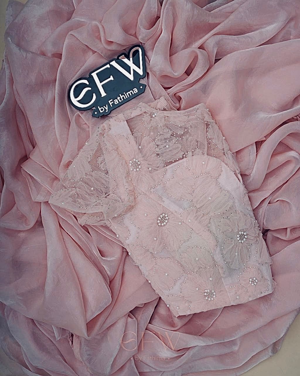 RUBY PASTEL PINK Color Premium Fendi Silk Plain Saree with Heavy Designer Blouse Piece