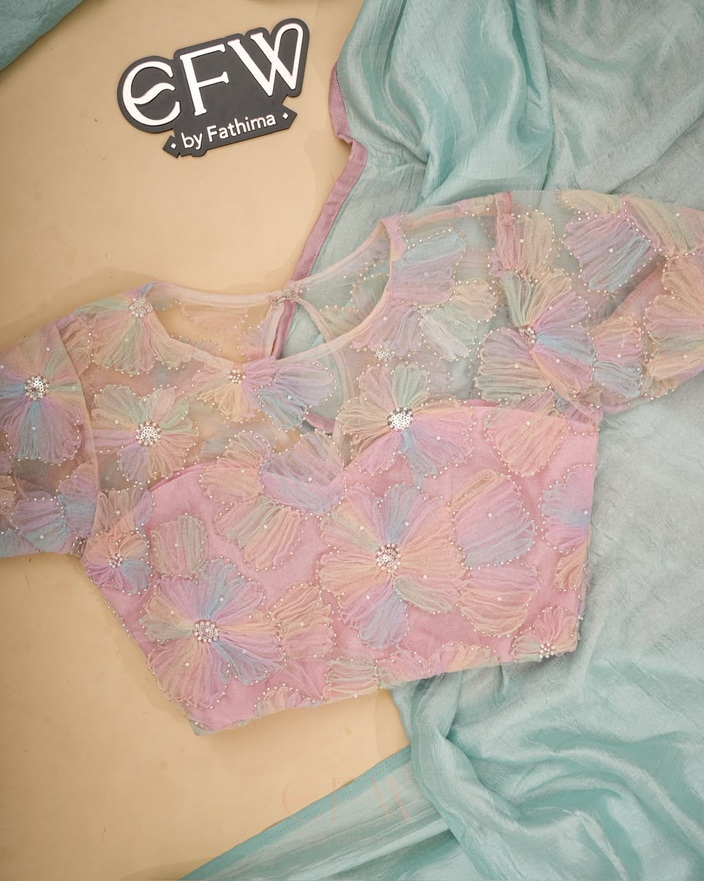 CELESTIA LUXE-PASTEL | unstitched blouse