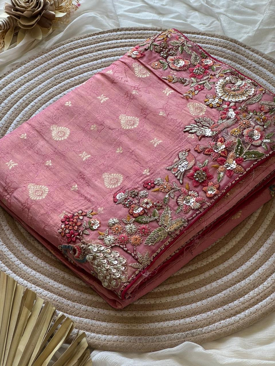 EXCUSLIVE & PREMIUM Silk Saree pink COLOR