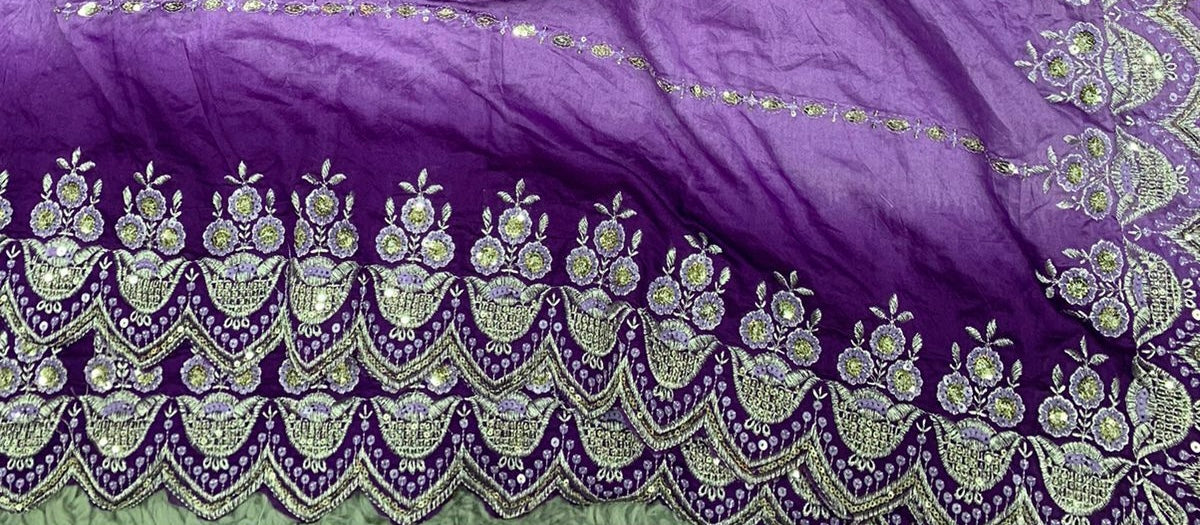 Viscose Silk fabric Sequence Work Saree With Teide & Beautiful Sequence Lace