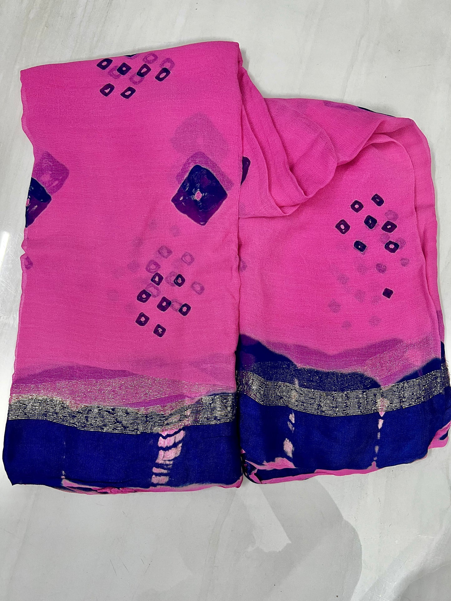 Dual Shaded Viscose Georgette Saree