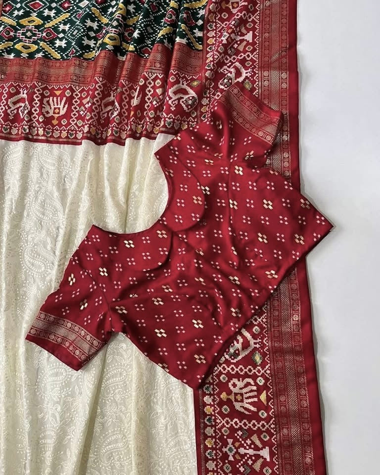 Georgette Chikankari Saree