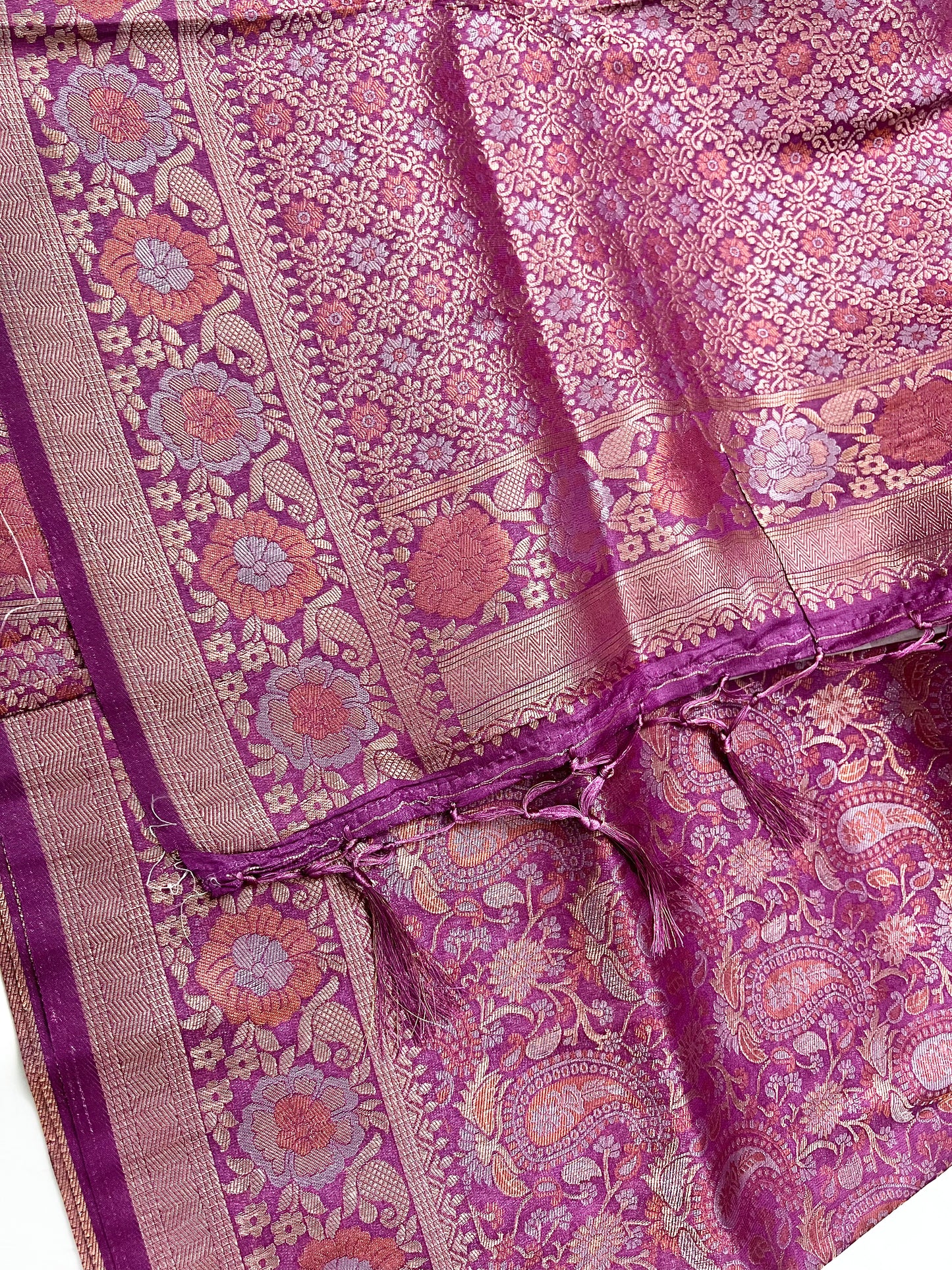 Lavender Pink Color Kanjivaram Silk Saree