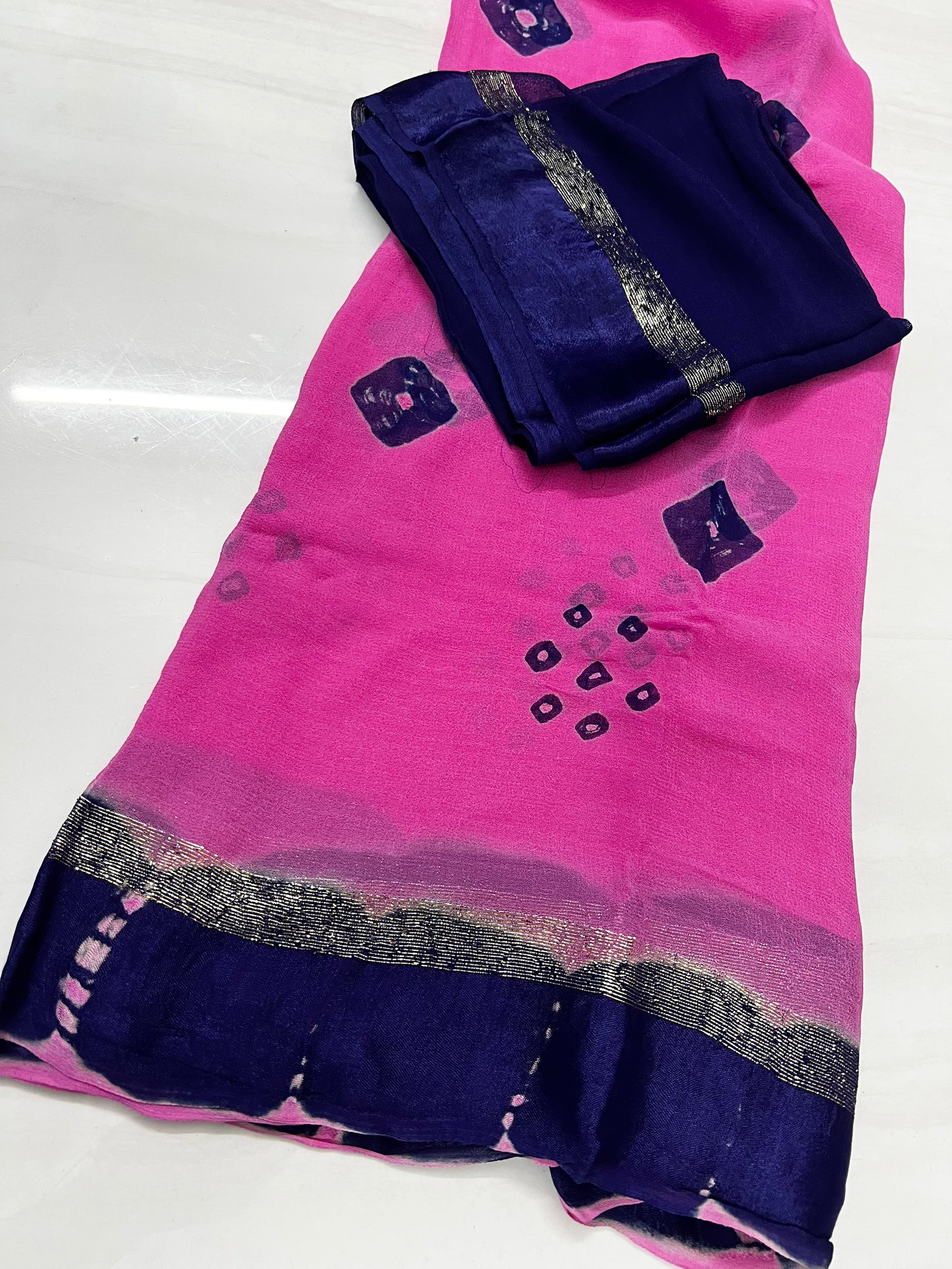 Dual Shaded Viscose Georgette Saree
