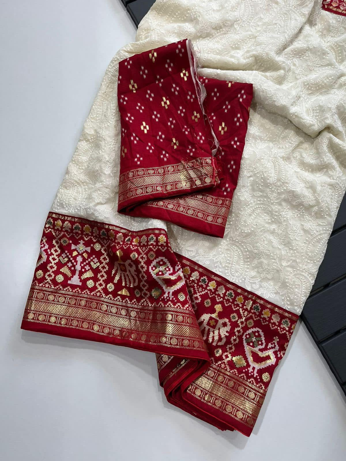 Georgette Chikankari Saree